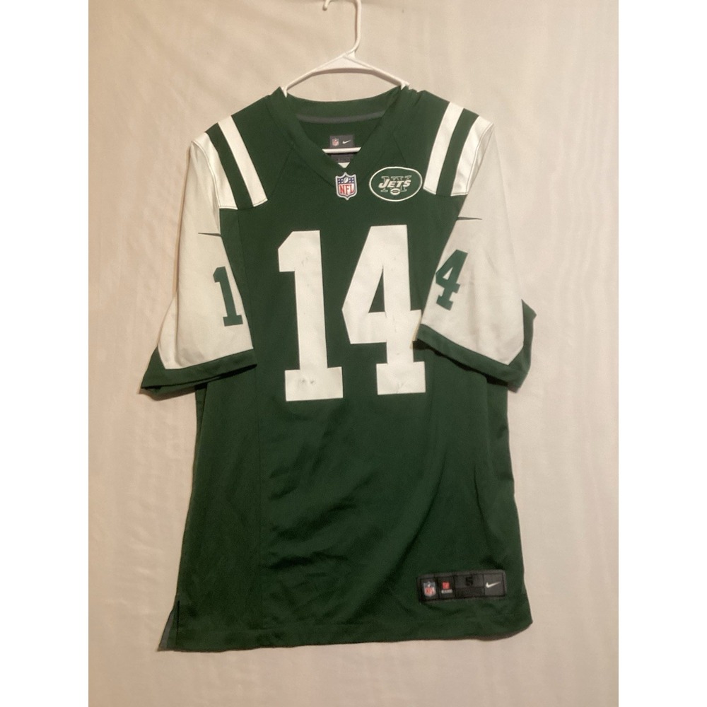 Nike RYAN FITZPATRICK #14 New York Jets Jersey Mens Sm Number cracking Stain